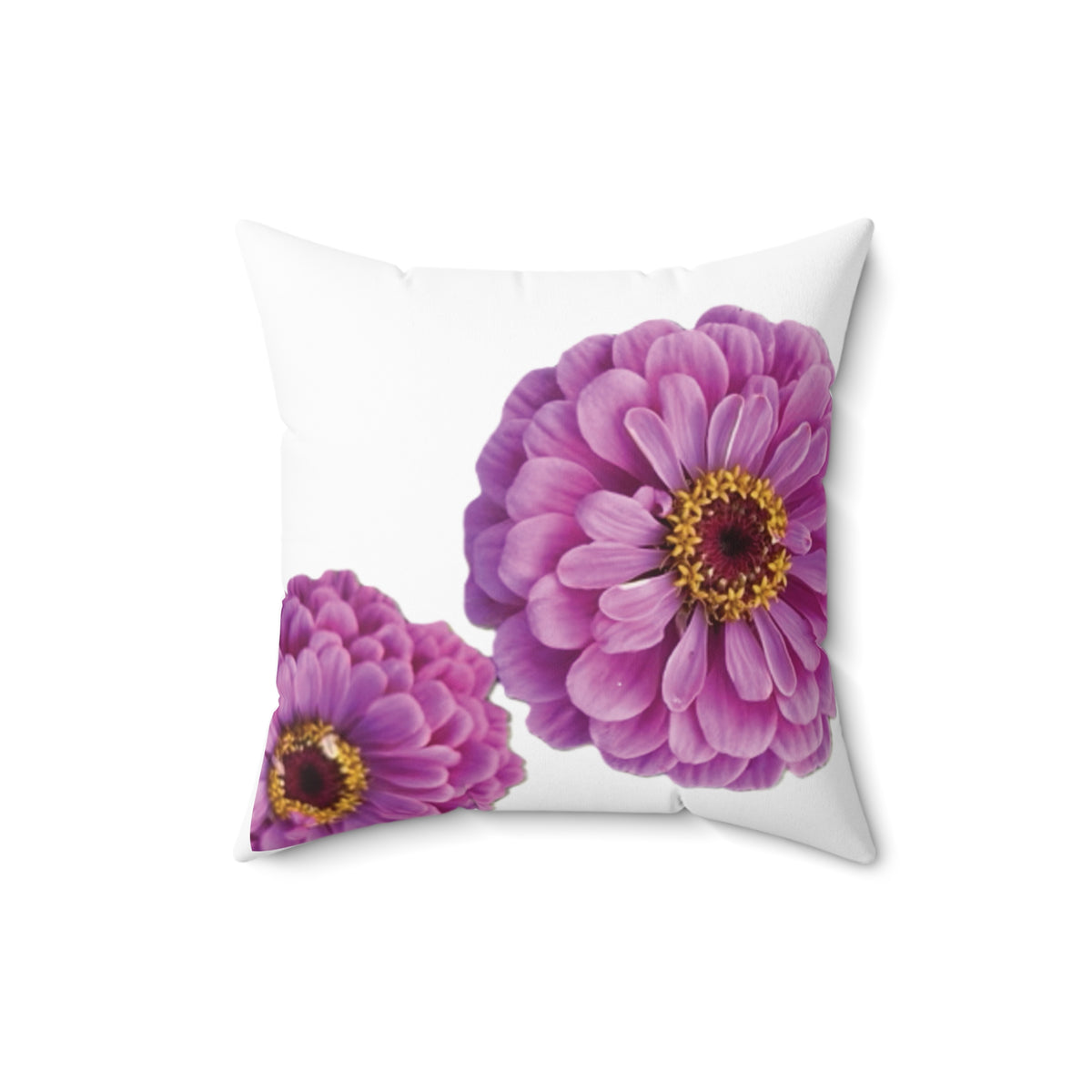 Happy Little Zinnia Pillow - Square
