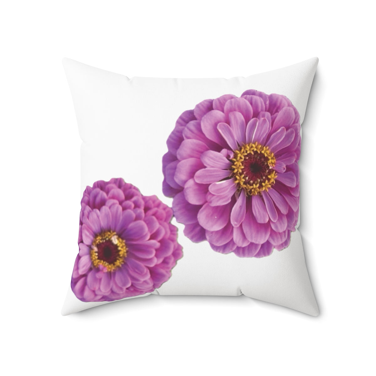 Happy Little Zinnia Pillow - Square