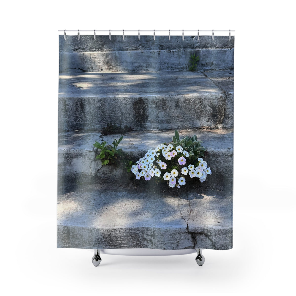 Determined Petunia's Shower Curtains