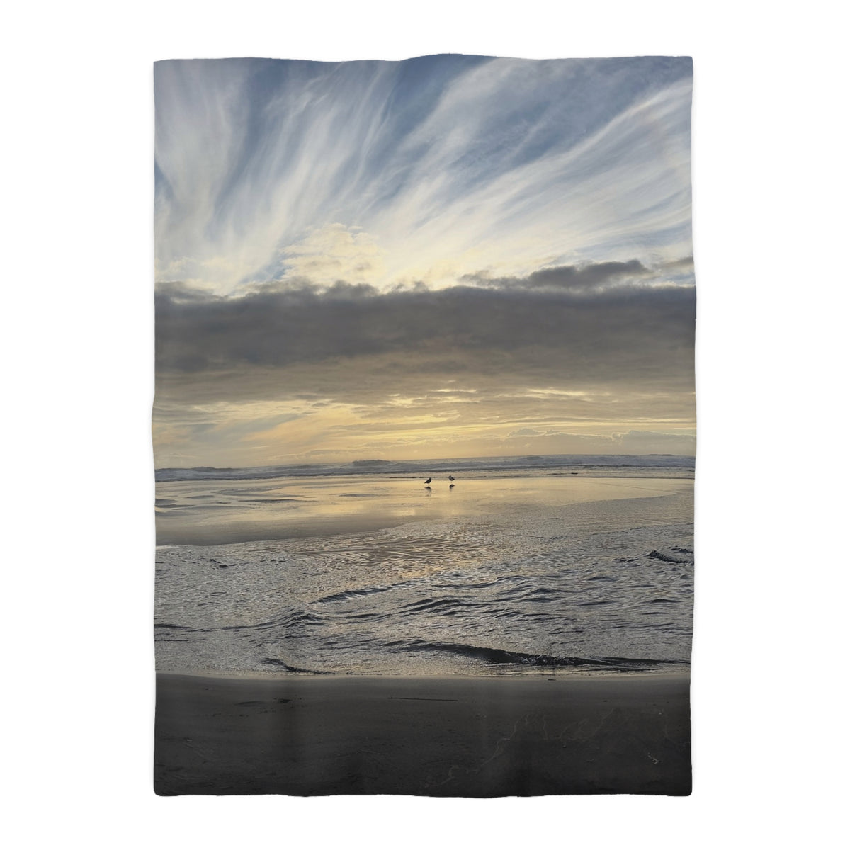 Oregon Coast Lovebirds Duvet Cover - Micrfiber