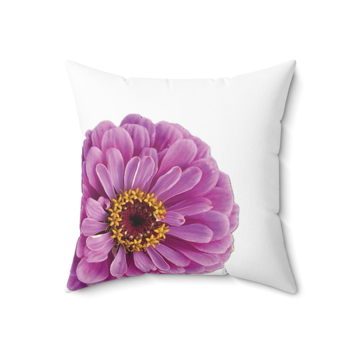 Happy Little Zinnia Pillow - Square