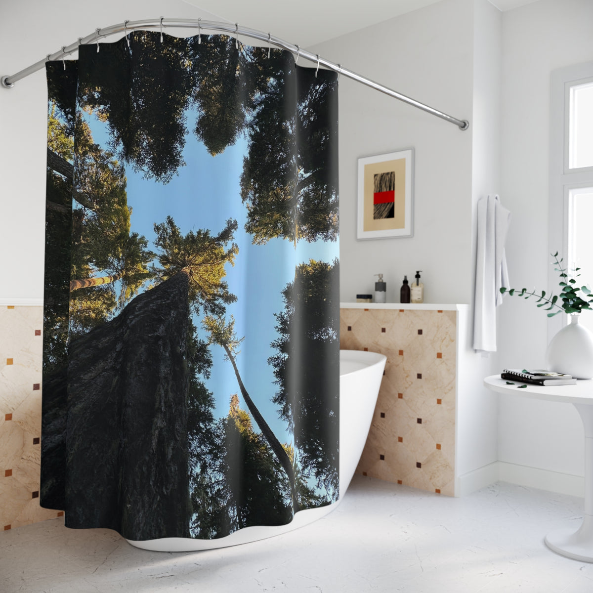 Pacific Northwest Forest Canopy Shower Curtains