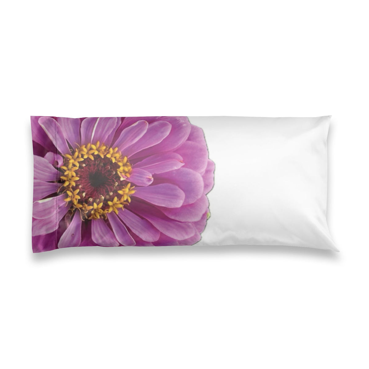 Happy Little Zinnia Satin Pillowcase - Left