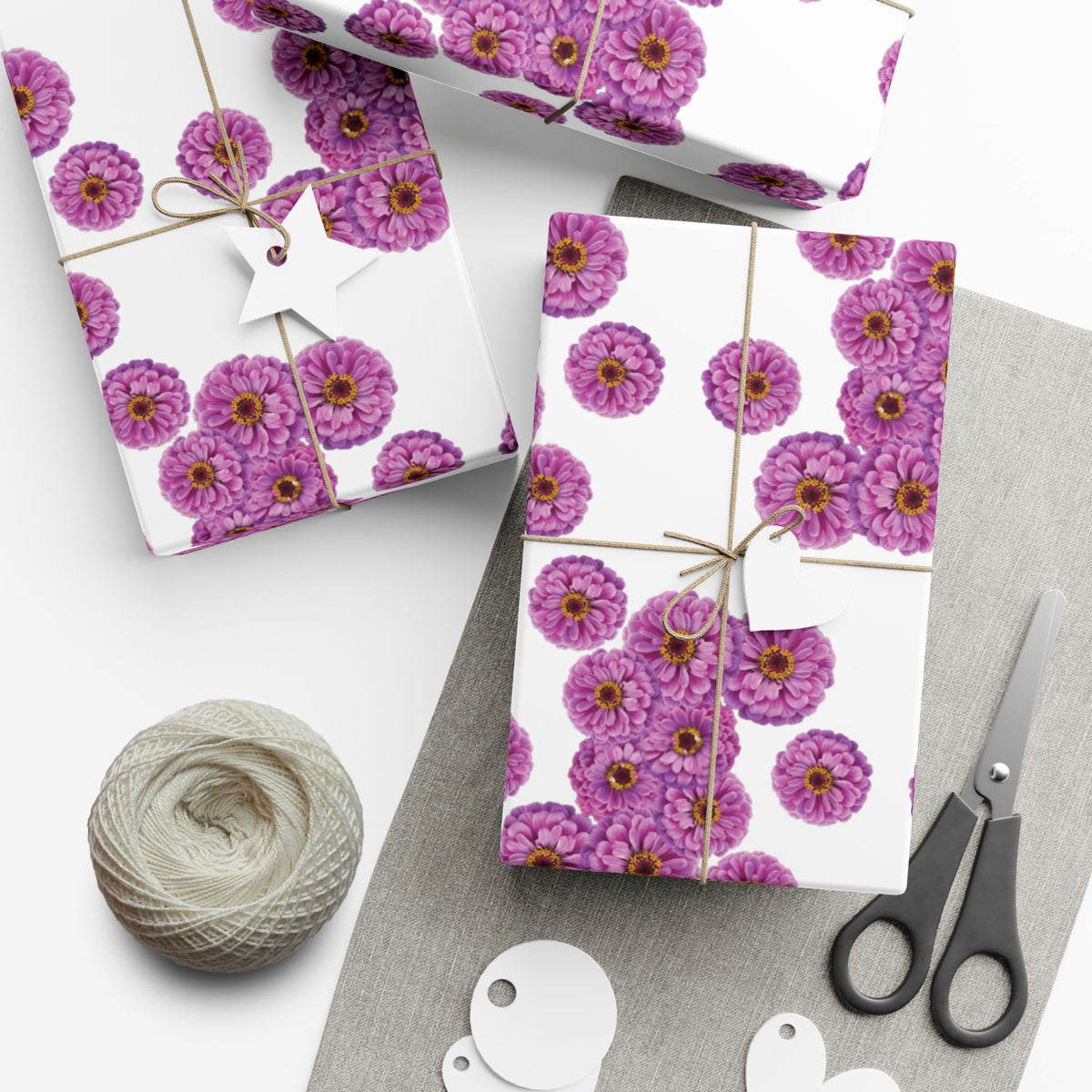 Happy Little Zinnia Gift Wrap Paper