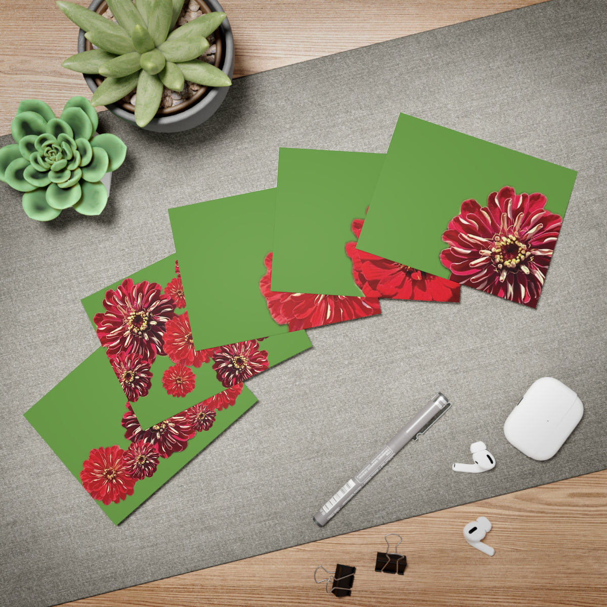 Festive Elegance Greeting Cards - 5-Pack