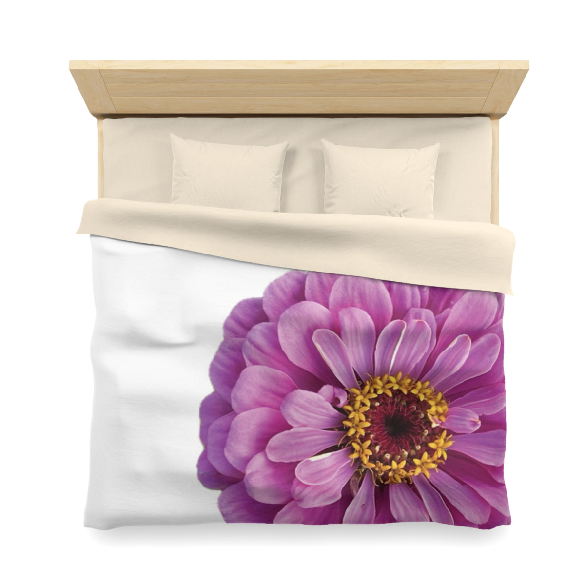 Happy Little Zinnia Duvet Cover - Microfiber