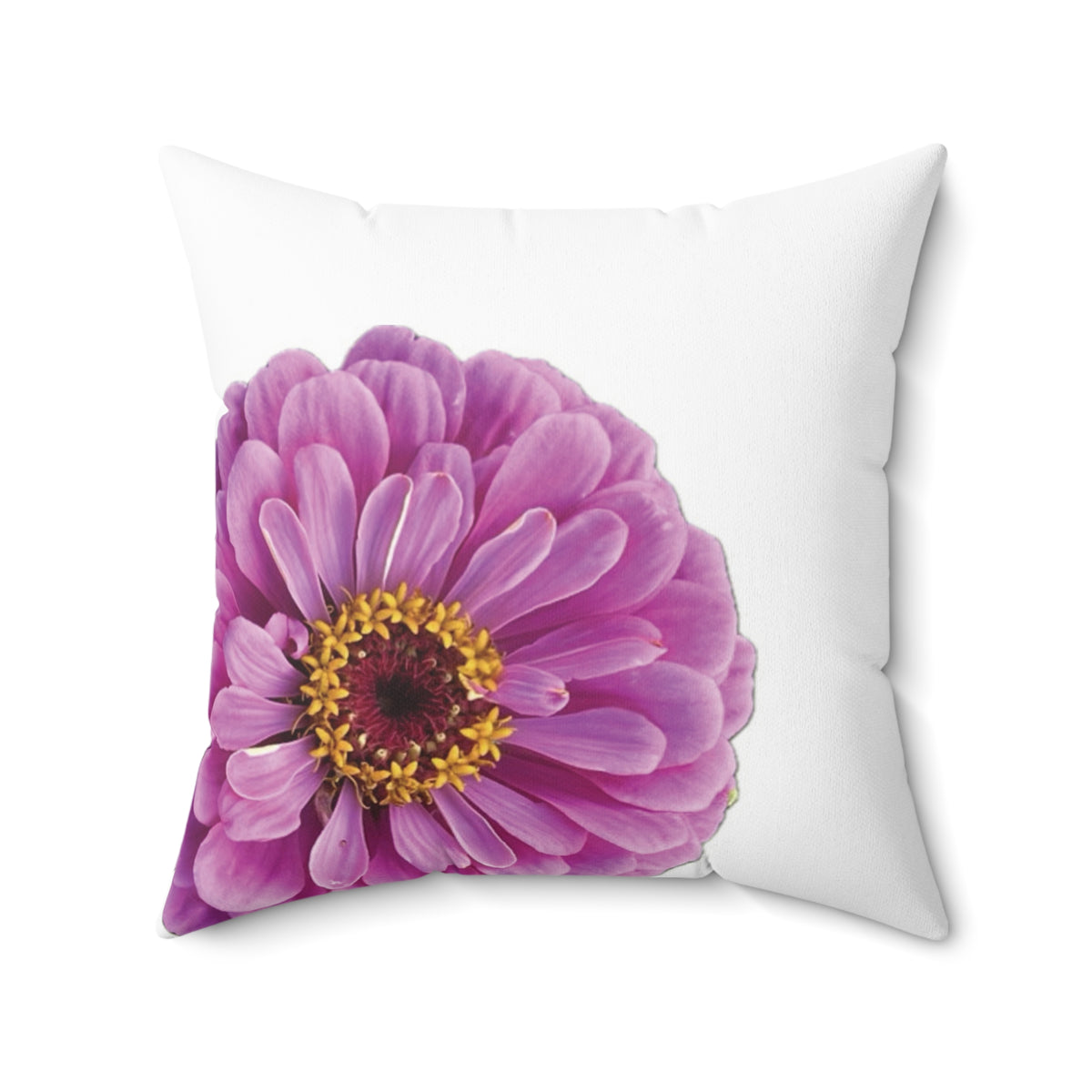 Happy Little Zinnia Pillow - Square