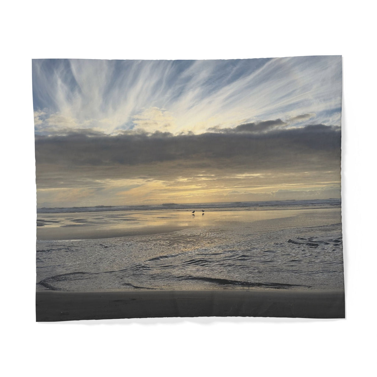 Oregon Coast Lovebirds Duvet Cover - Cotton