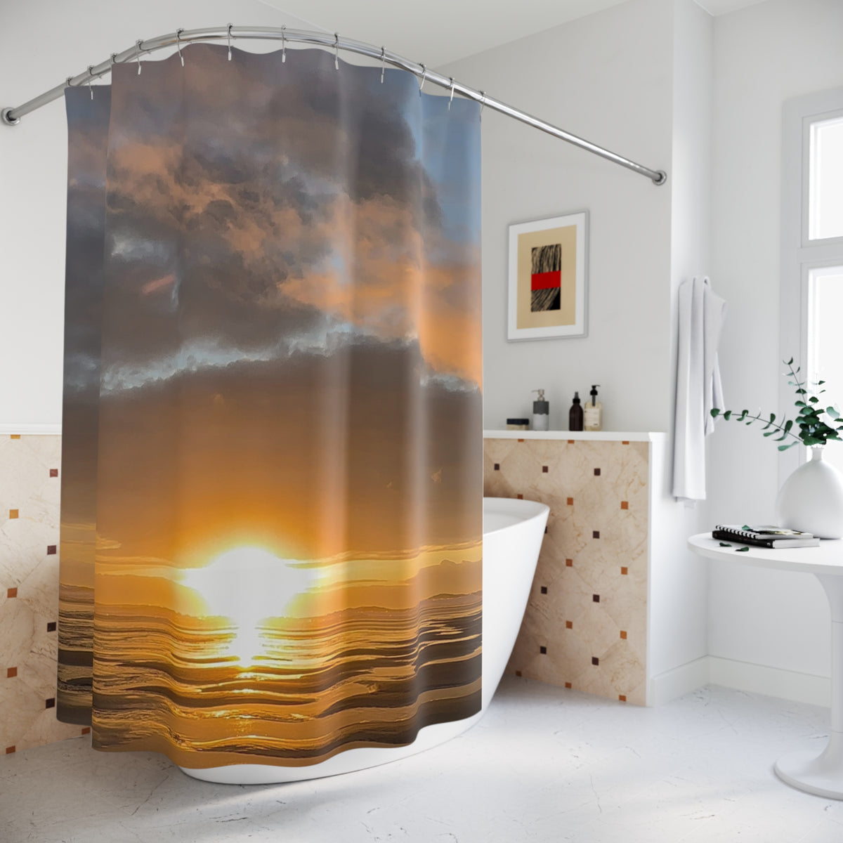 Oregon Coast Golden Hour Shower Curtains