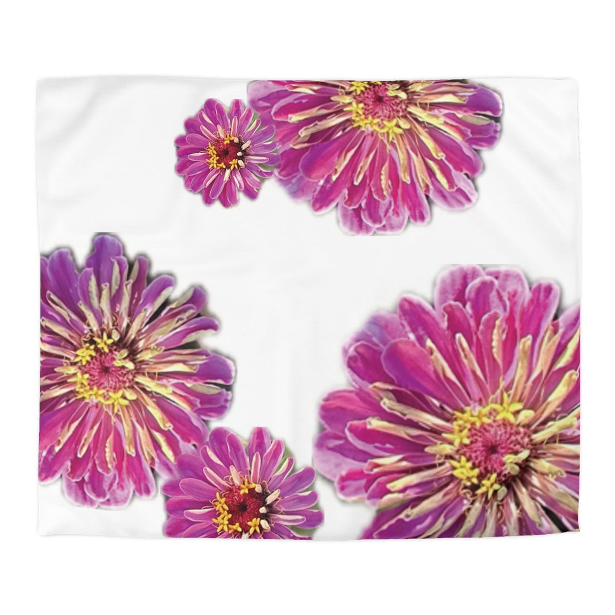 Dramatic Zinnia's Duvet Cover - Microfiber