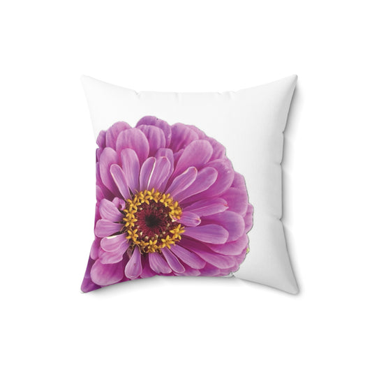 Happy Little Zinnia Pillow - Square