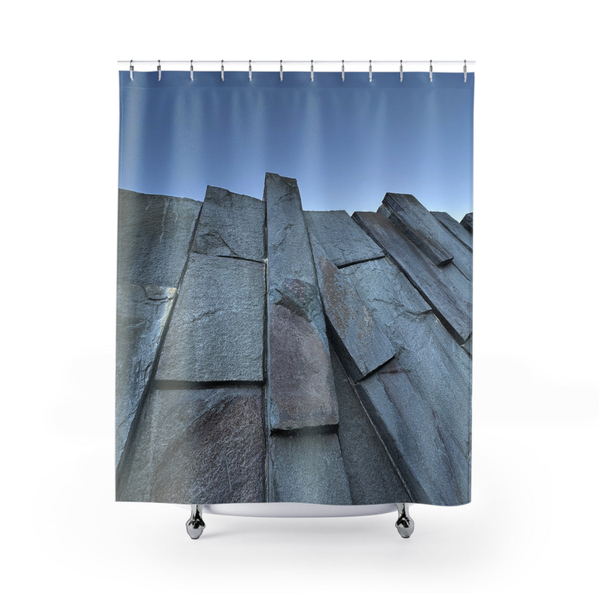 Stone Wall At Twilight Shower Curtain