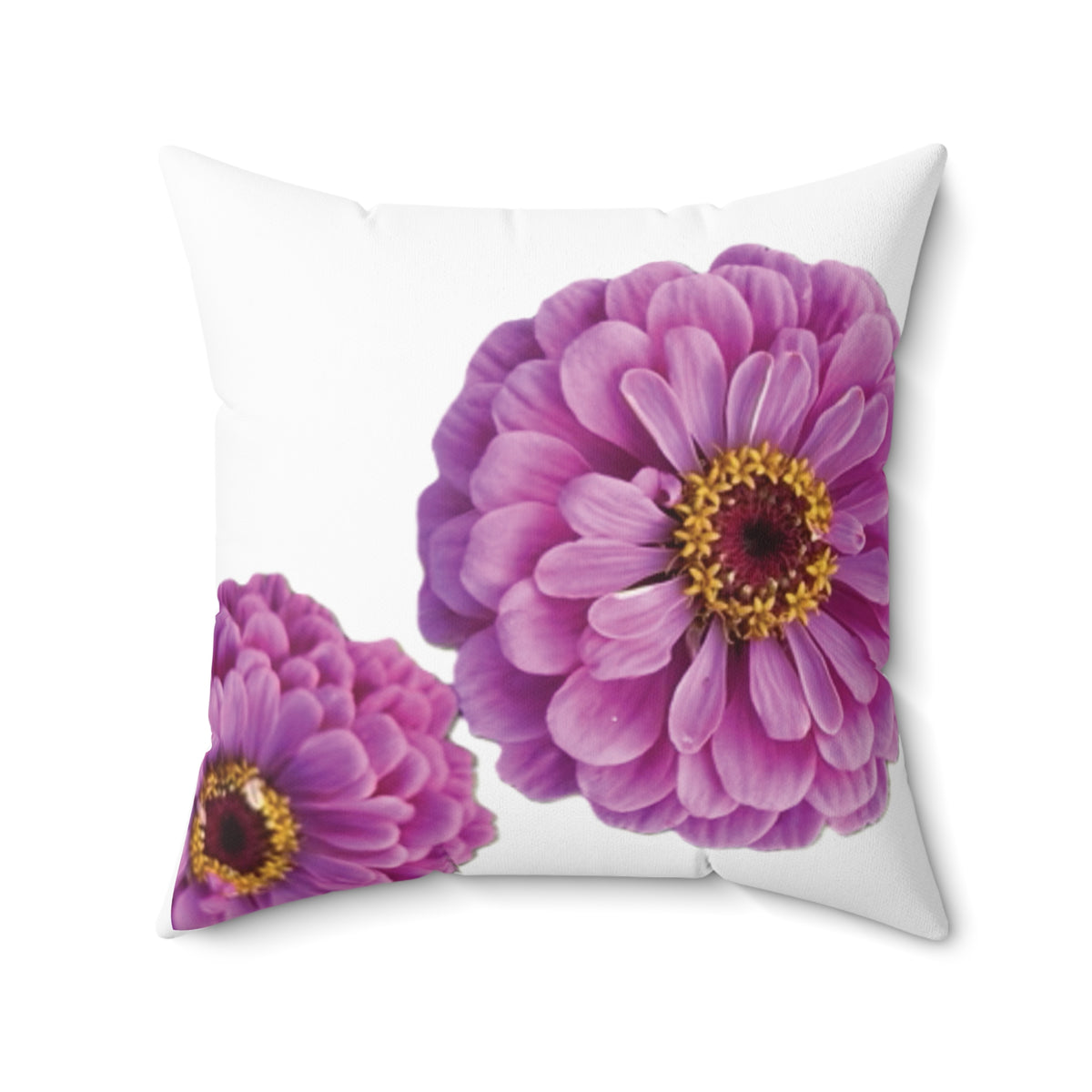 Happy Little Zinnia Pillow - Square