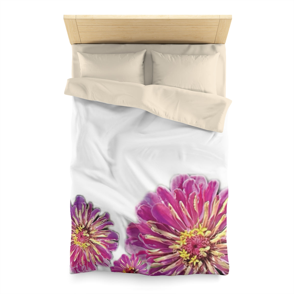 Dramatic Zinnia's Duvet Cover - Microfiber