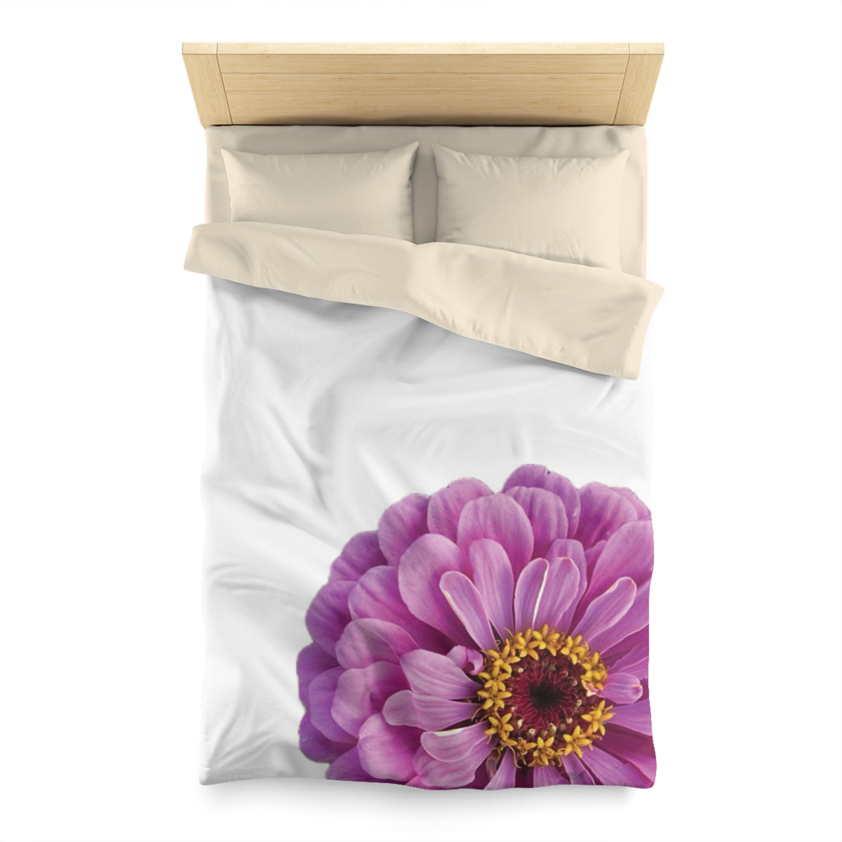 Happy Little Zinnia Duvet Cover - Microfiber