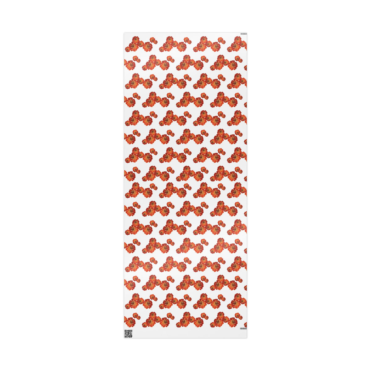 Zinnia's On Fire Orange Wrapping Paper