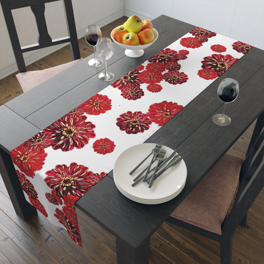 Festive Elegance Table Runner - White