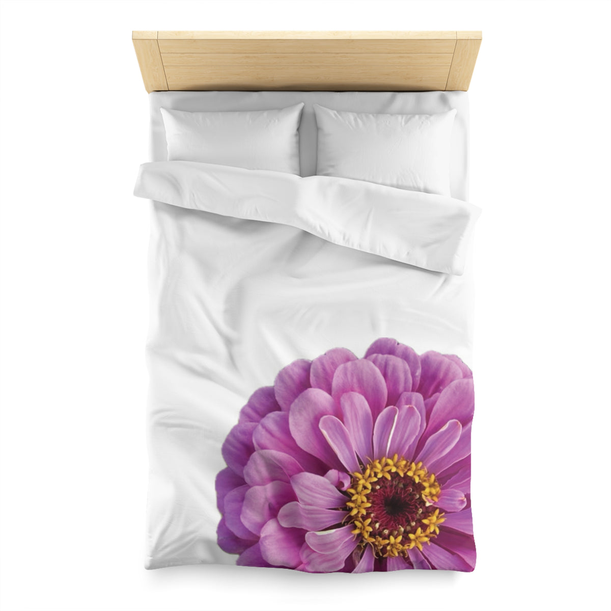 Happy Little Zinnia Duvet Cover - Microfiber