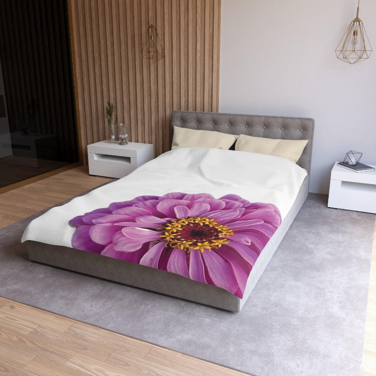 Happy Little Zinnia Duvet Cover - Microfiber