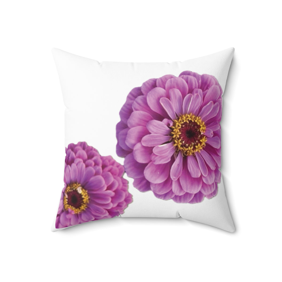 Happy Little Zinnia Pillow - Square