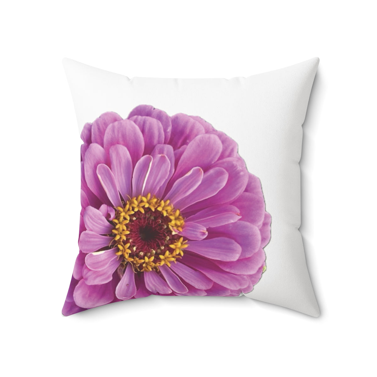 Happy Little Zinnia Pillow - Square