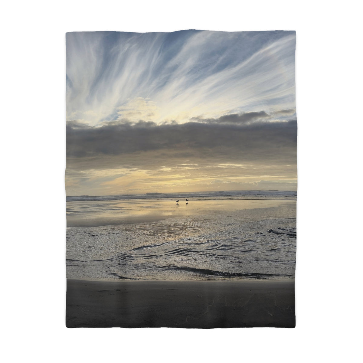 Oregon Coast Lovebirds Duvet Cover - Micrfiber