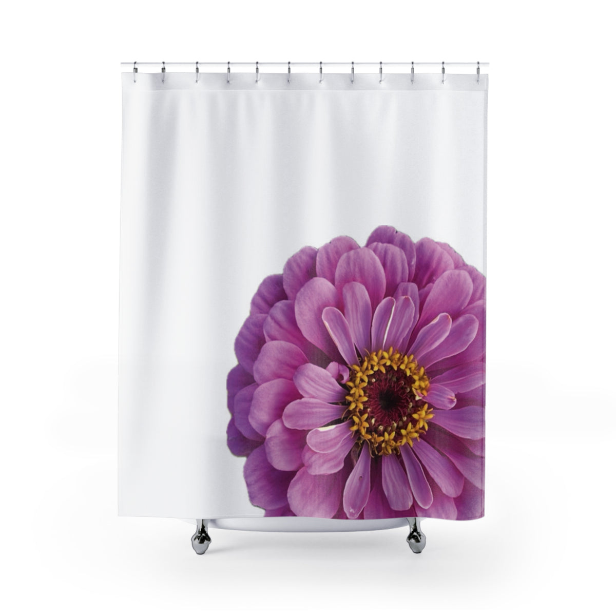 Happy Little Zinnia Shower Curtain
