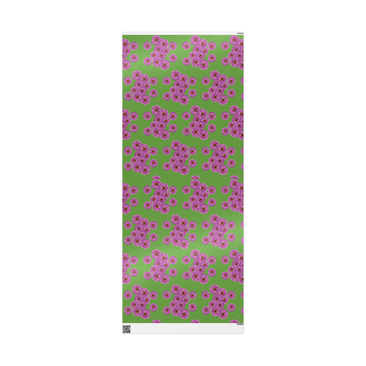 Happy Little Zinnia Wrapping Paper - Green