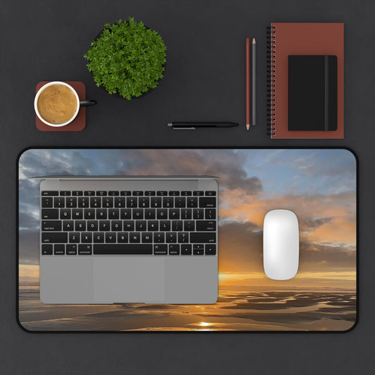 Oregon Coast Golden Hour Desk Mat