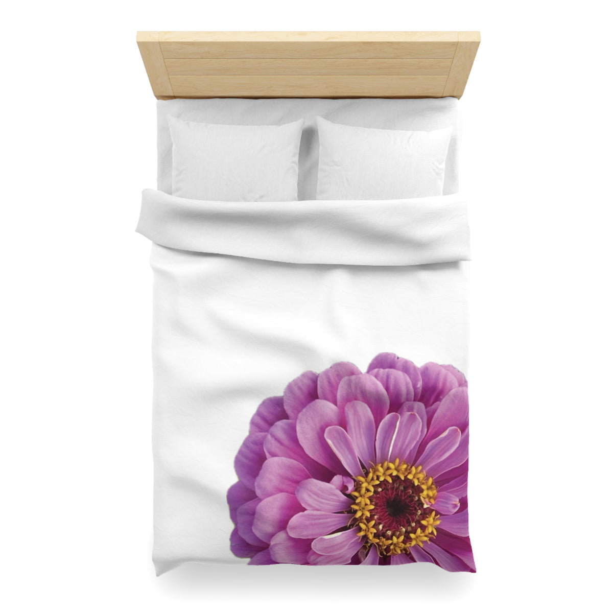 Happy Little Zinnia Duvet Cover - Microfiber