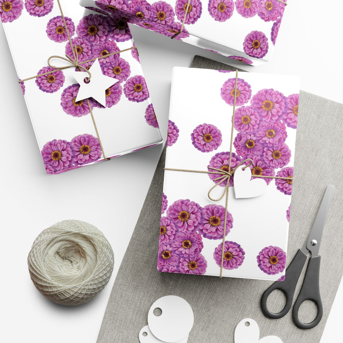 Happy Little Zinnia Gift Wrap Paper