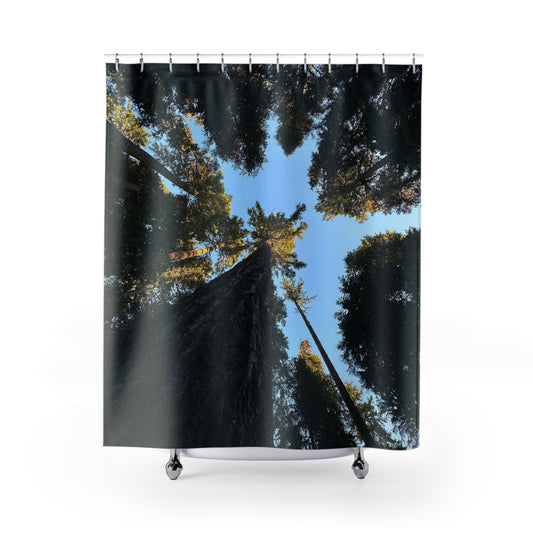 Pacific Northwest Forest Canopy Shower Curtains