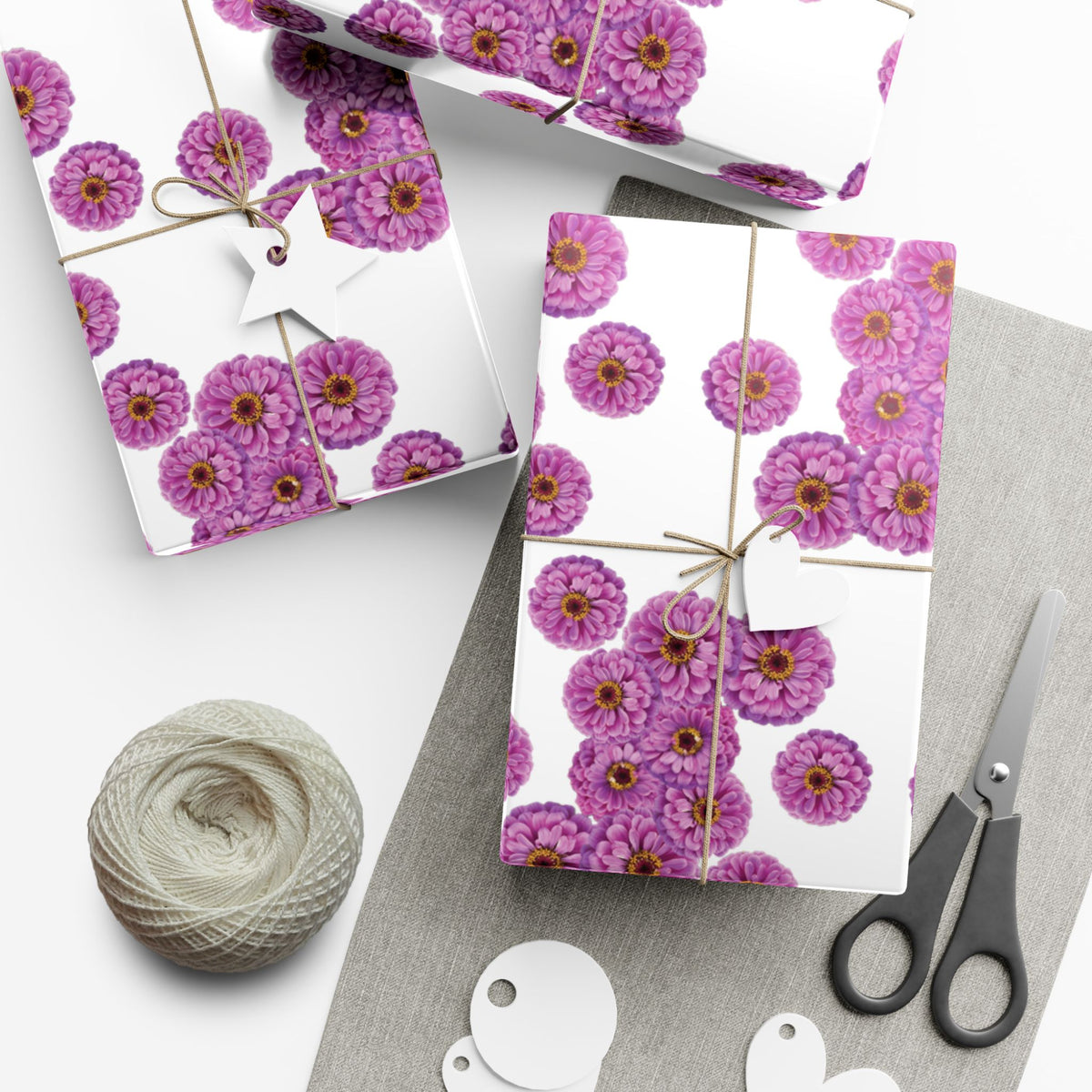 Happy Little Zinnia Gift Wrap Paper