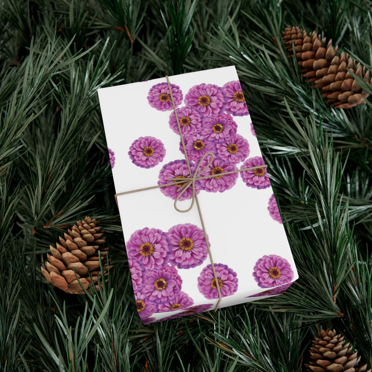 Happy Little Zinnia Gift Wrap Paper